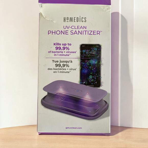 Homedics UV-Clean Smart Phone Purple Lilac Sanitizer Kills Germs Chemical Free - Picture 4 of 5